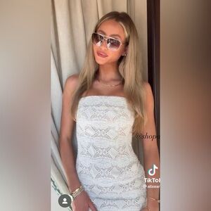 With Jean Chloe Corset Dress | White Lace